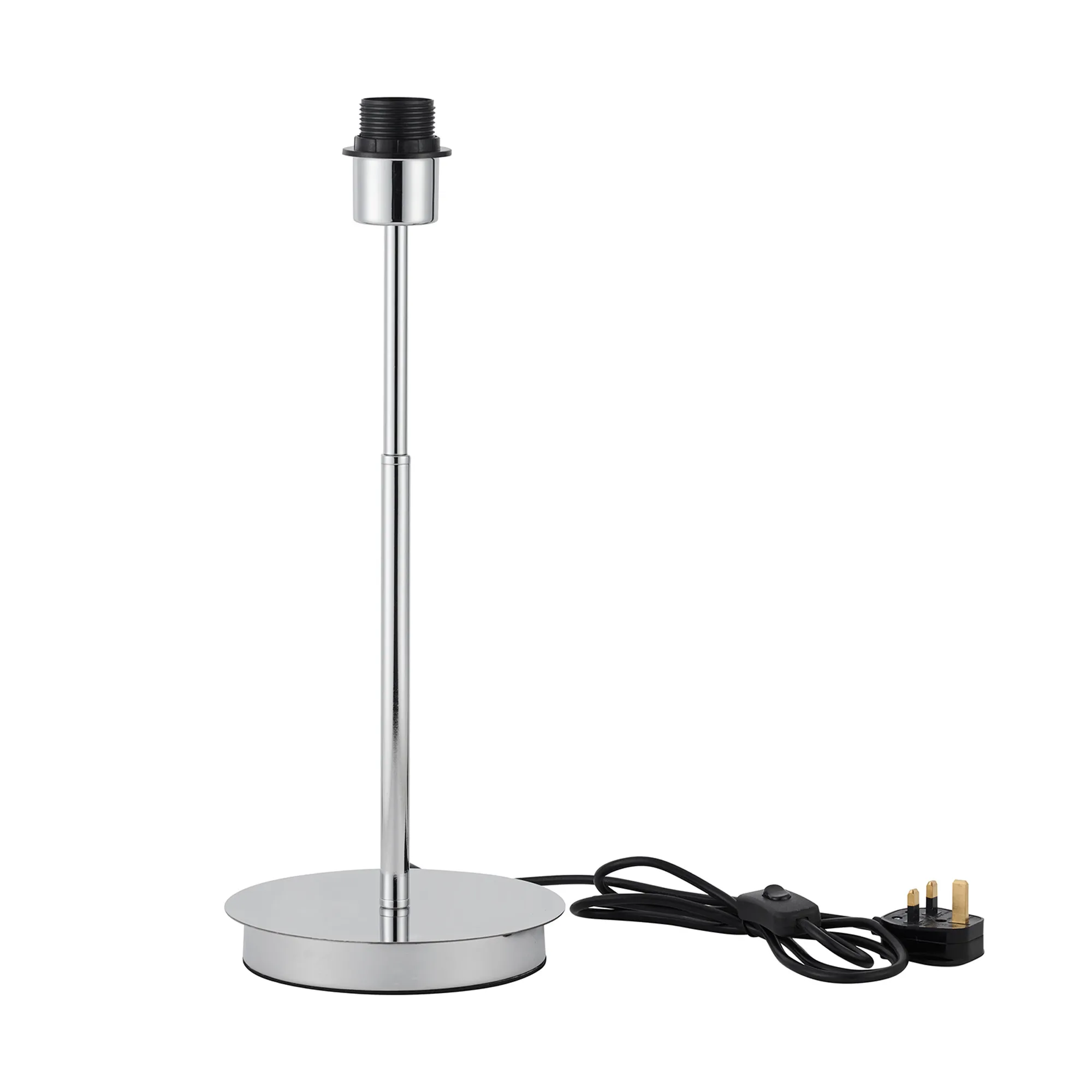 D1048CH  Carrie Polished Chrome E27 Universal Table Lamp Suitable For A Vast Selection Of Shades